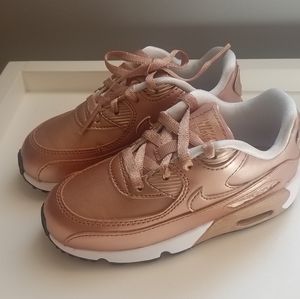 Girl's Nike Air Max 90 SE LTR - Metallic Rose Gold